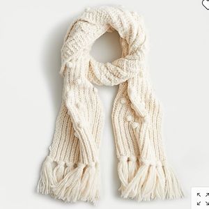 J Crew Chunky knit bobble scarf